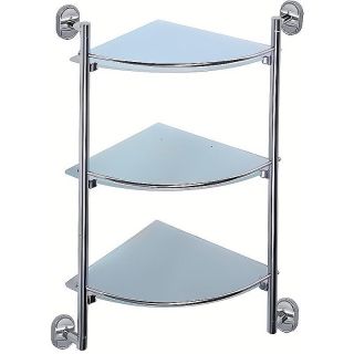 Стеклянная полка Frap F1907-3 хром