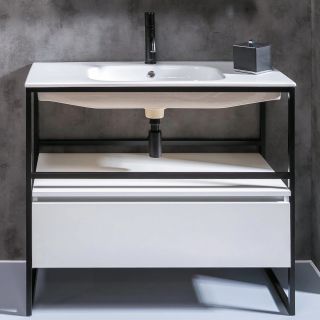 Консоль под раковину Armadi Art Loft 100см чёрный 893-100