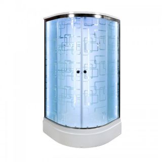 Душевая кабина Deto ЕМ2710 LED 100х100х220 см