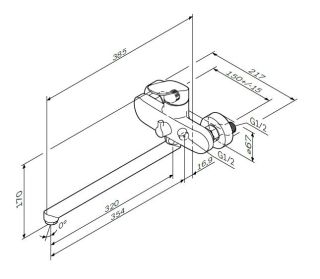 Смеситель Am.Pm Like F8090000 для ванны