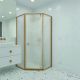 Душевой уголок RGW HO-088Gb 350608800-26 100x100 см брашированное золото