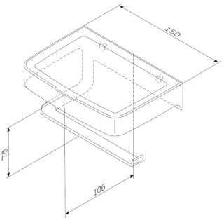 Держатель для туалетной бумаги с коробкой Am.Pm Inspire 2.0 чёрный матовый A50A341522