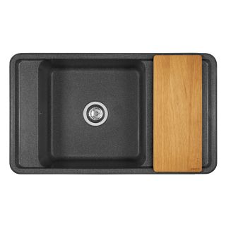 Мойка кухонная Акватон Беллис 87см графит 1A724832BS210