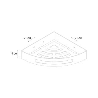 Полка угловая одноэтажная FIXSEN Hotel графит (FX-31003M)