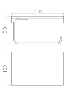 Держатель для туалетной бумаги с полкой Wonzon & Woghand Eclipse WW-9126-LG золото глянцевое