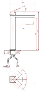Смеситель для раковины DQ Bayern.Liszt DA1512007 матовое золото