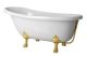 Ванна из искусственного камня AquaStone Скарлет 170x80см ножки золото