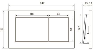 Клавиша смыва Point Ника PN44081C хром
