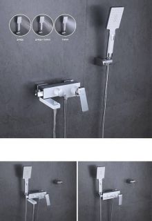 Смеситель для ванны Rose R1402F белый/хром