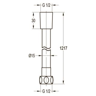 Душевой шланг Swedbe Terracotta Art 2565 120см тёмная бронза