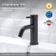 Смеситель для раковины РМС SUS128BL-001F чёрный