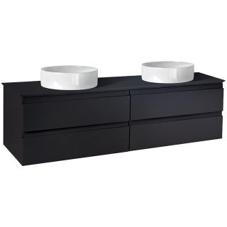 Тумба под раковину Jacob Delafon Madeleine EB2085-J53 120 см со столешницей и светодиодной подсветкой чёрный матовый