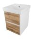 Подвесная тумба под раковину Misty Адриана 45см дуб Вотан/белый
