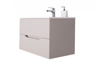 Orange Line Li-80TuL+Ra тумба с раковиной подвесная, латте матовый