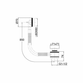Слив-перелив Allen Brau Infinity 5.21028-00 click-clack Хром