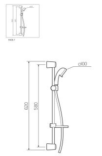 Душевой гарнитур РМС RACK-7 хром