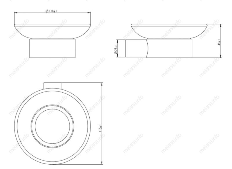 Мыльница Melana MLN-865010-1 сатин