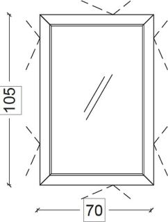 Зеркало с подсветкой Armadi Art Dolce 567-GR 70 см графит глянец