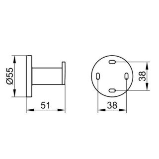Крючок для полотенца Keuco Plan 14914070000 хром