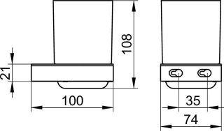 Стакан для зубных щеток Keuco Smart.2 14750019000 хром