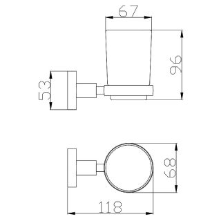 Стакан для зубных щеток Rav Slezak Colorado COA0201 Хром