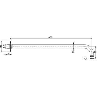 Излив для головного душа Rav Slezak MD0150SM бронза