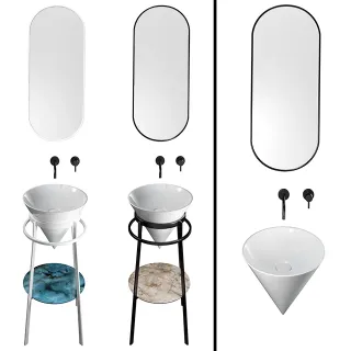 Металлическая структура-консоль Kerama Marazzi Cono CO.44\WHT.M 44 см белый матовый