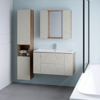 Тумба под раковину Бриклаер Кристалл 4627125416897 100 см латте