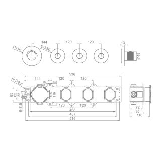 Смеситель для душа Raglo R20.263.09 с термостатом хром