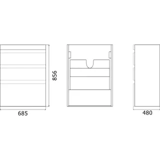 Напольная тумба под раковину Misty Фостер 70  УТ000008404 белый