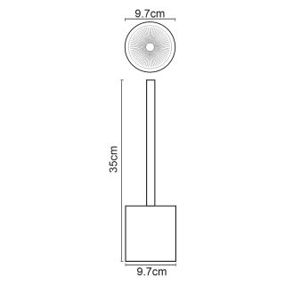 Ершик для унитаза WasserKRAFT Neime K-1927 Черный Белый