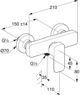 Смеситель для душа Kludi Renon 42831N575 брашированный никель