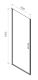 Душевая дверь Vincea Alpha 60 VDP-3AL600MT профиль Хром стекло текстурное