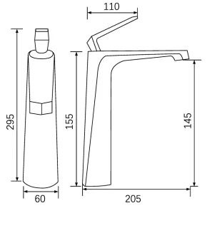 Смеситель для раковины Milleau CRISTAL MLV6223LH-MW белый