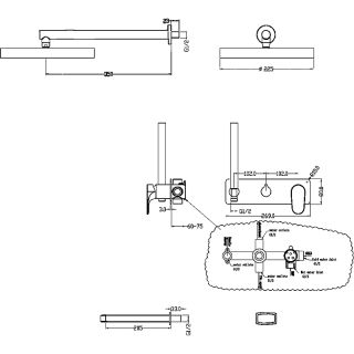 Душевая система Boheme Spectre 454-2-CR хром