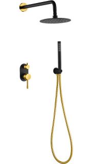 Душевая система Boheme Uno 464-BG чёрный/золото