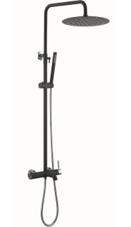 Душевая стойка Boheme Uno 468-BCR чёрный/хром