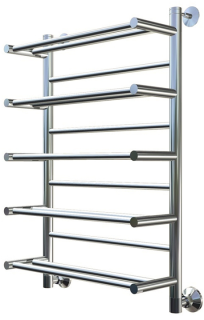 Водяной полотенцесушитель Тругор Вертикаль НП П с полкой 80x50см хром Вертикаль/нп8050П