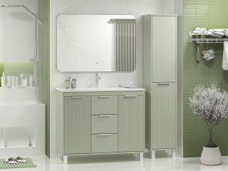 Напольная тумба под раковину Brevita Risacca Pistachio 100 УТ000026422 фисташковый