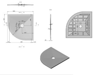 Душевой поддон Vincea VST-4SQ8080W 80x 80 см