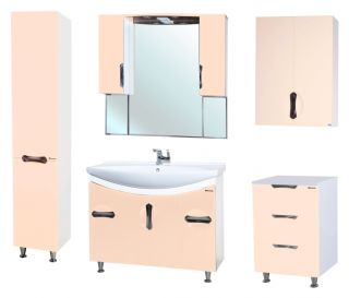 Зеркало-шкаф с подсветкой Bellezza Лагуна 105см бежевый 00000001084