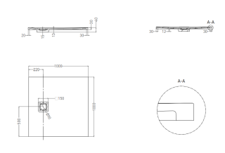 Душевой поддон Salini Oasi S-Stone 120324MRF 100x100см RAL полностью