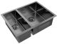 Мойка кухонная Paulmark Gerberg PM225944-GMR правая воронёная сталь