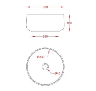 Раковина ArtCeram Cognac COL004 37 00 denim 35 см