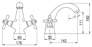 Смеситель для раковины Rav Slezak Morava retro MK528.5 хром