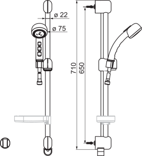 Раковина  CeramaLux 350 белая 81 см