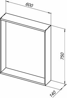 Зеркало Allen Brau Reality 1.32016.BB с подсветкой Черный браш