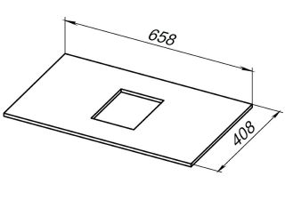 Столешница под раковину Allen Brau Priority 70 1.31009.G-S Серый структ