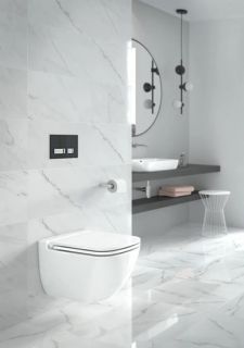 Клавиша смыва Cersanit Movi P-BU-MOV/Blg/Gl стекло чёрный глянец