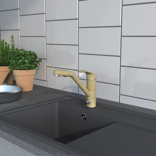 Смеситель для кухни Paini Pilot 04AV543KM с подводом для фильтра бежевый матовый